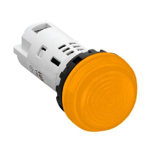 Đèn báo Idec vòm, bóng Led loại Unibody, 24V AC/DC, Ø22, màu hổ phách, YW1P-2UQ4A